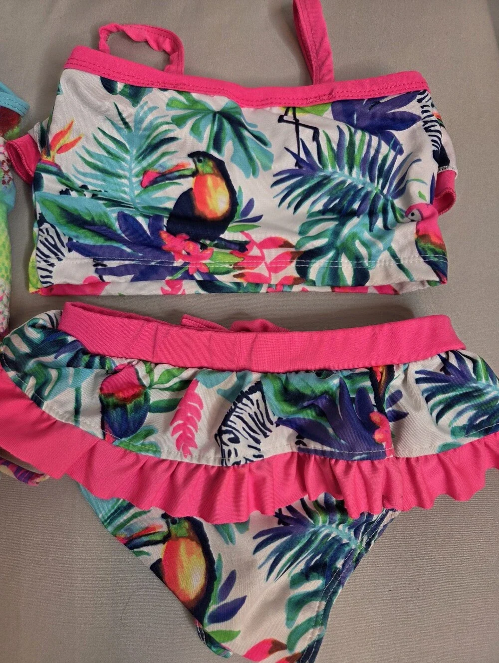 Girls Swimsuit Lot Size 3T/4 Lily & Dan 1989 Place & Angel Beach